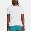 Under Armour Solid Logo Crew Neck Casual Short Sleeve T-Shirt Men Tops White 1382648-100