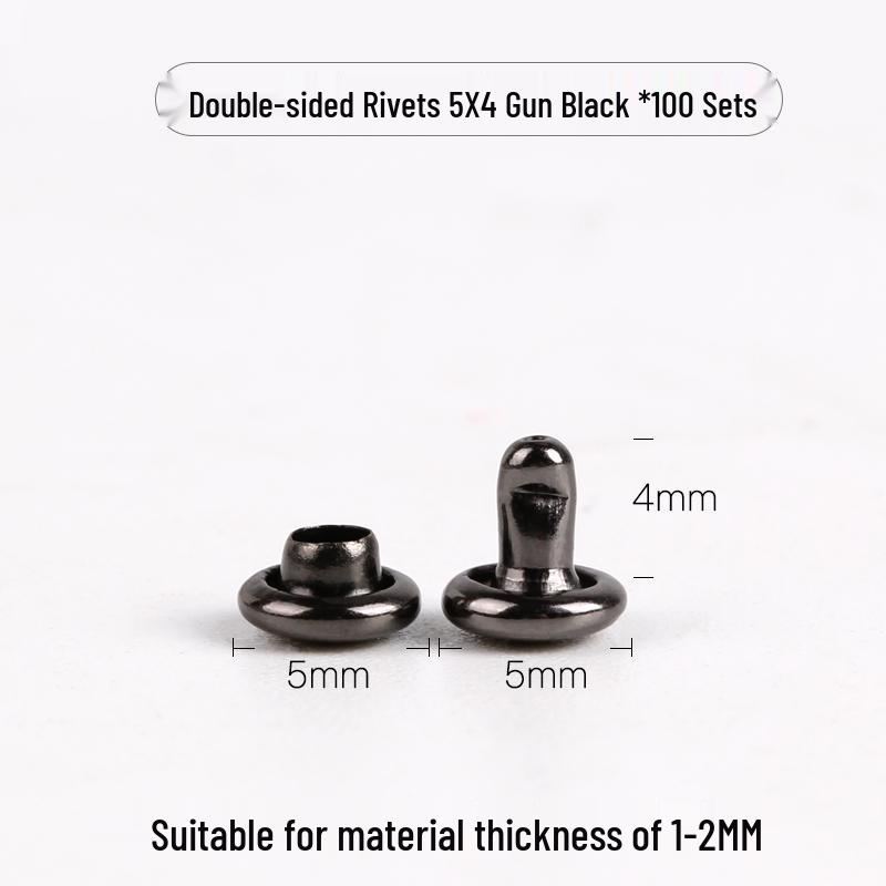 4-12mm DIY Metal Double-Sided Cap Rivet - Decorative Shoe Repair Accessory