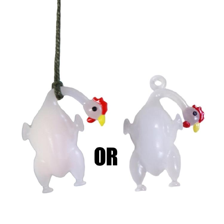 

Eye Catching Photochromic Chicken Shape Vehicle Ornament With Easy Installation Rope Trendy Car Desk Interior Accessory small