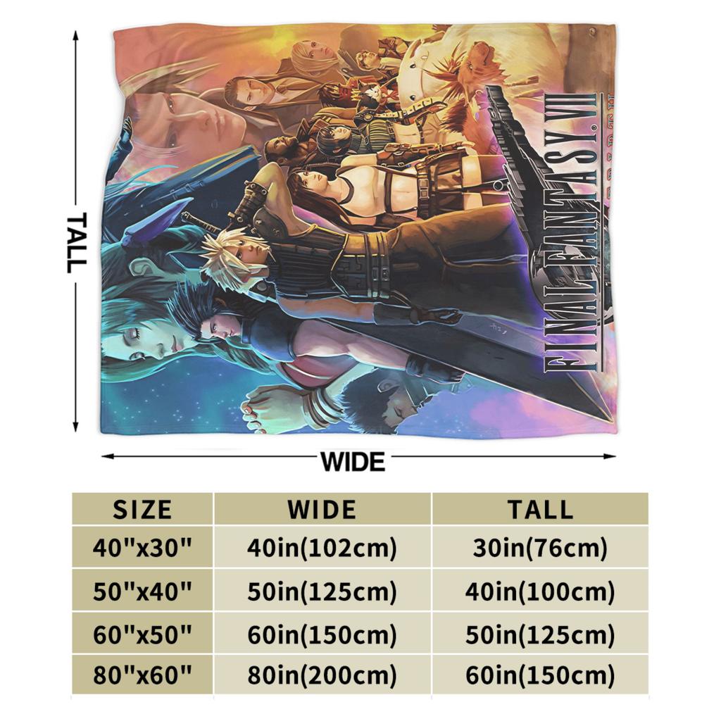 F-Final Fantasys  Warm Soft Blanket  Children Plush Throw Blanket Street Trend Couch Chair Flannel Bedspread Sofa Bed Cover
