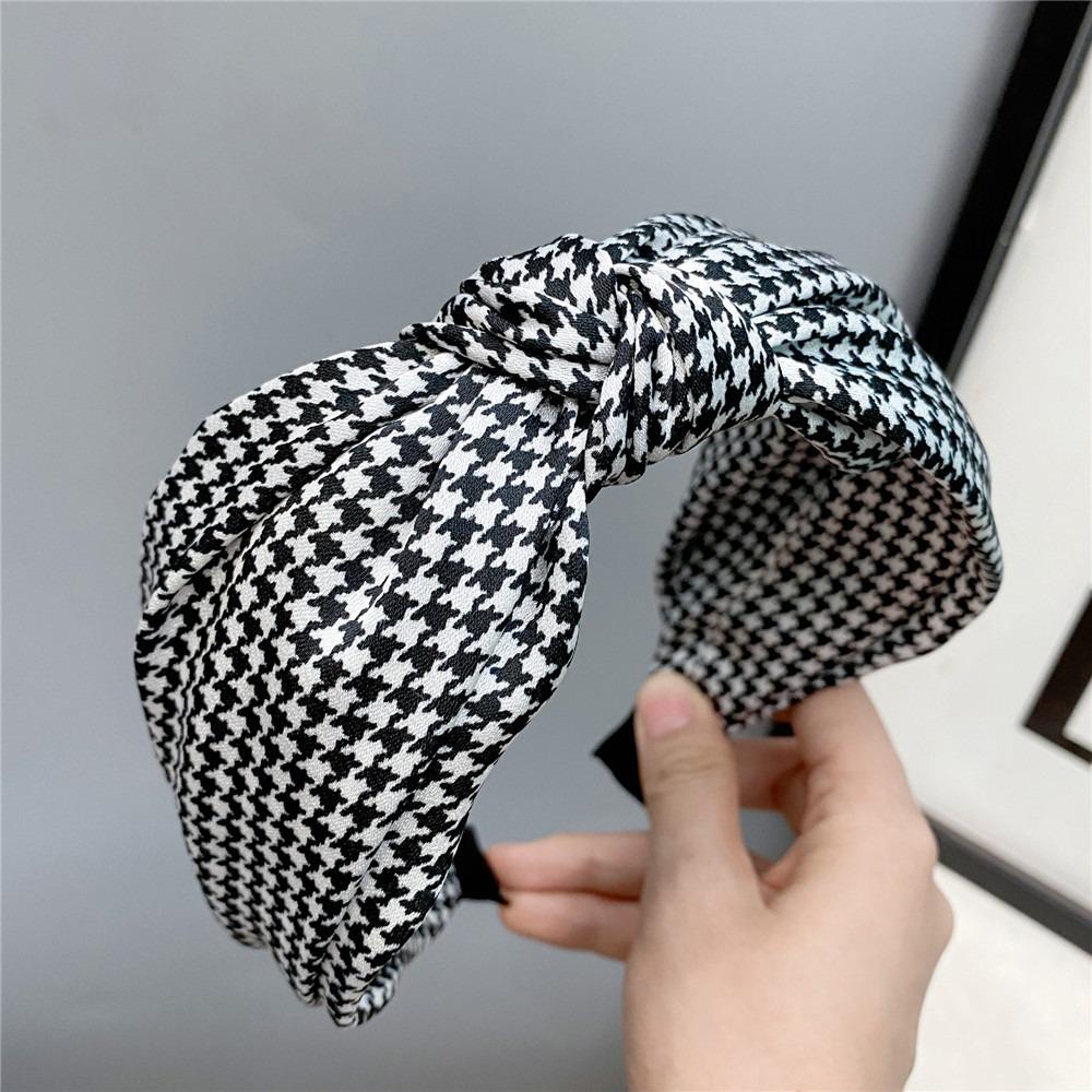 Ethnic Style Fabric Knotted Headband Wide Edge Non-slip Hairband Fashion Women's Hair Accessories