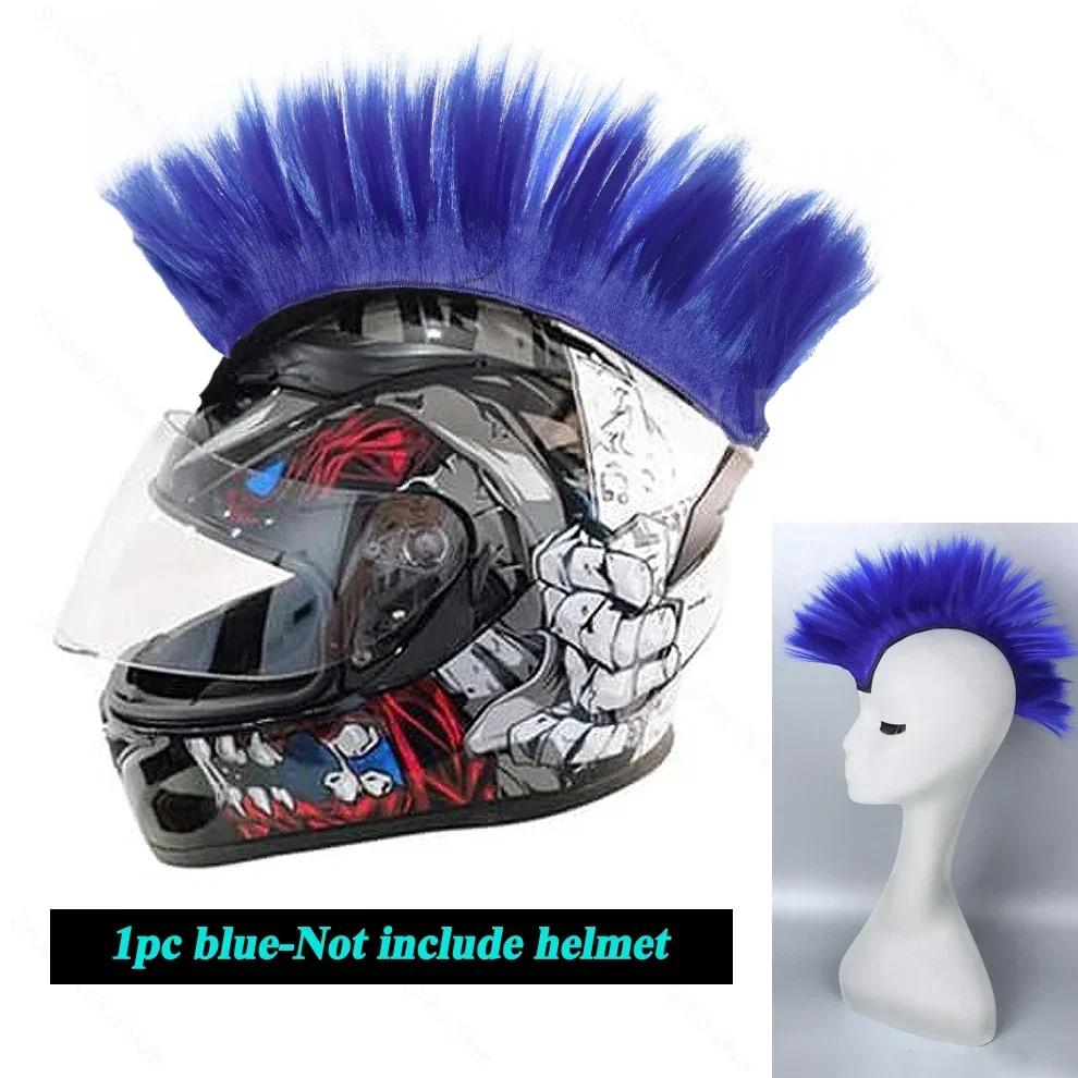 Mohawk Motorcycle Helmet Braids Decorations Wigs For Helmet Cockscomb Motocross Full Face Men Helmet Decors Hair Braids Stickers