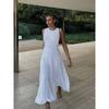 Pleated Long Skirt Summer Women clothes Slim fit High Waist Sling Knitted dress Vacation Pleated Long dress