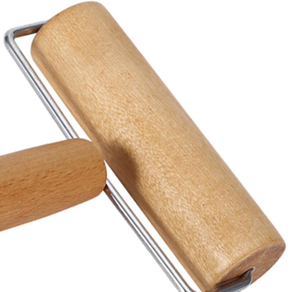

Beech Wood Wooden Dough Roller Food-Safe Pastry Roller Thick Small Rolling Pin Kids Baking Tool A-S