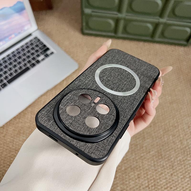 For Honor Magic 8 Pro 8 Case Magnetic TPU +PC Anti-slip Ultra Thin Woven Textile Cloth Pattern Cover For HONOR Magic8