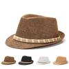 Popular European and American Classic Retro Straw Hat Summer Sunshade Sunscreen Wide Brim Retro Jazz Hat
