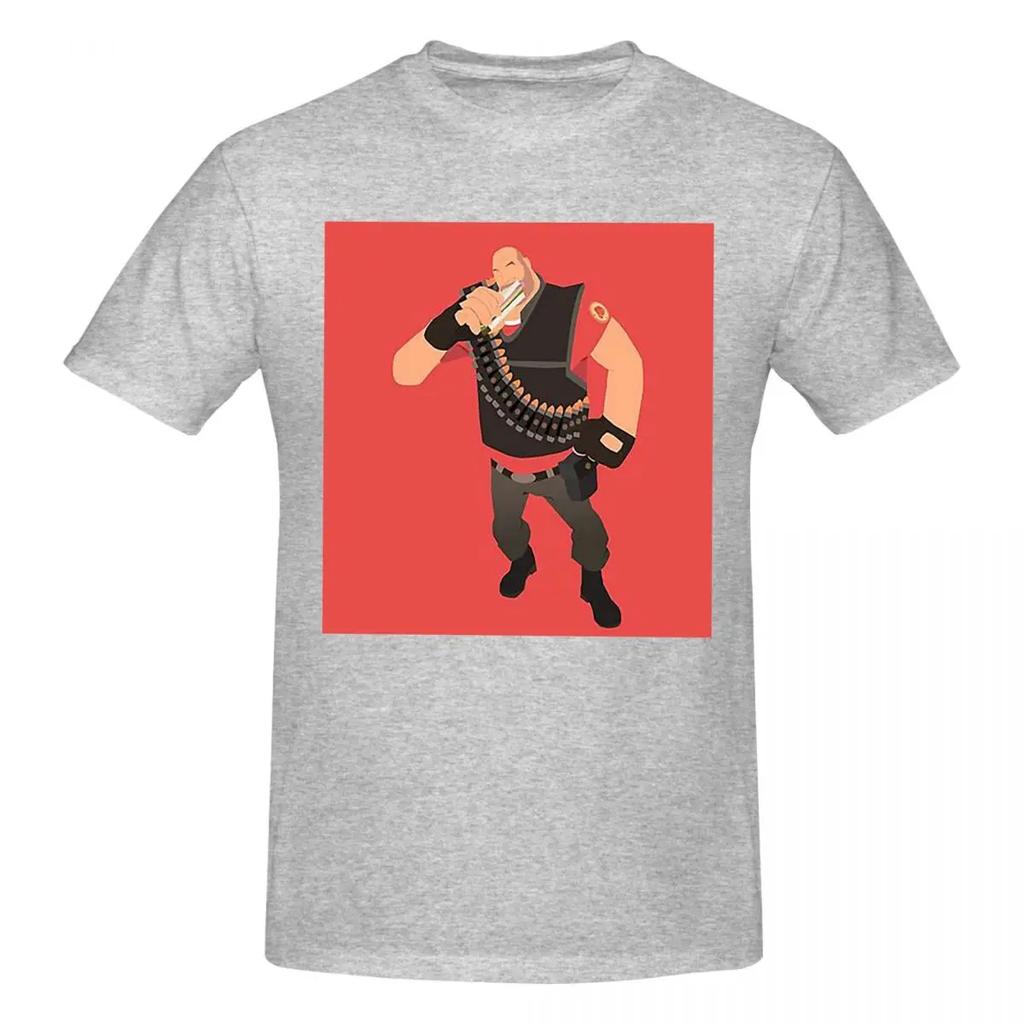 100 Cotton Team Fortress 2 Heavy Tshirt Unisexs Classic Oversized T Shirt Unisex Crew Neck Summer Shirts Tops S6xl