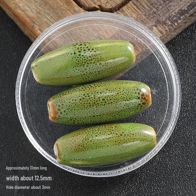 Large Oval Ceramic Beads for DIY Jewelry: Flower Glaze, Retro Straight Hole, Ideal for Bracelets and Necklaces.