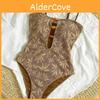 Bohemian Summer One Piece Swimsuit With Polyester Fabric For Water Sports And Beachwear