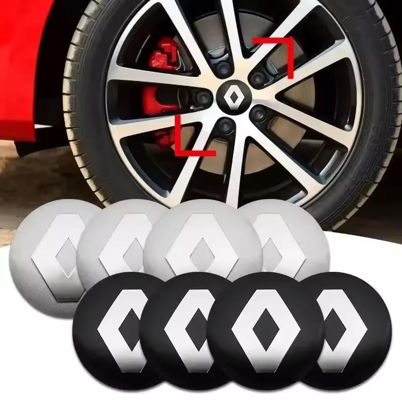 4Pcs 56mm Car Wheel Center Caps Hubcap Cover Stickers For Renault Megane 3 2 4 Clio4 5 Captur Trafic Scenic2 Austral Kangoo QM6