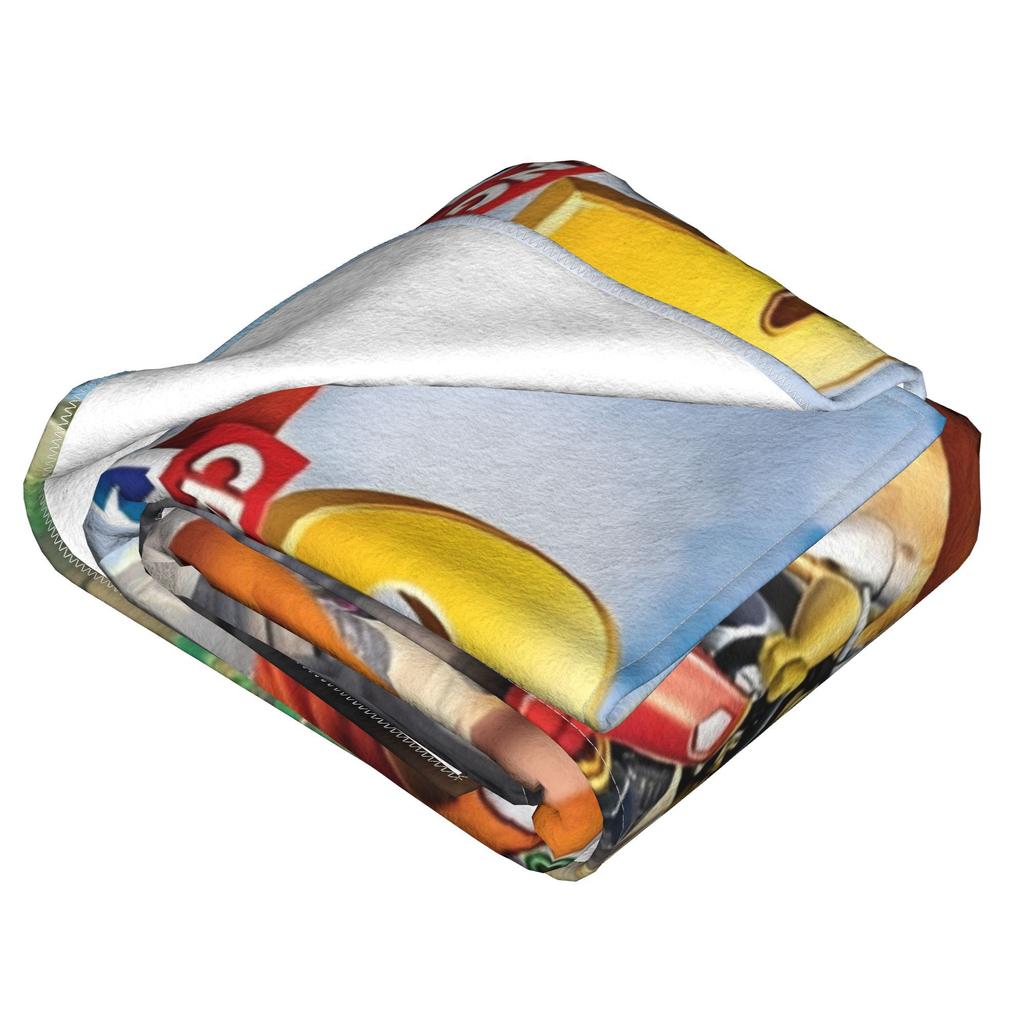Superweiche Crashs Bandicoots Cartoon-Kuscheldecke Premium Flanell-Fleece Leichte Videospiel-Bettdecke Gemütliche Tagesdecke
