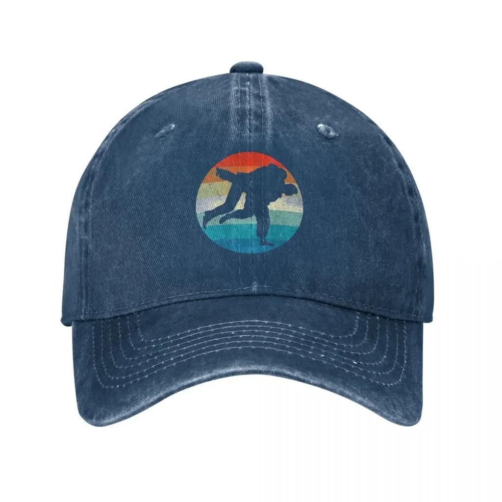 BJJ Brazilian JiuJitsu Retro Vintage Sunset Baseball Cap Birthday Golf Cap Tea Hat Fishing Caps Unisex Elegant Womens Hats Unisexs