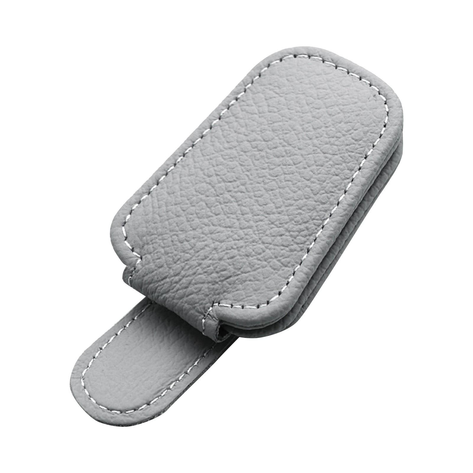 

1 упаковка держателей солнцезащитных очков для автомобильного козырька - магнитный кожаный держатель для солнцезащитных очков и зажим для карт - аксессуары для автомобильного козырька One Size