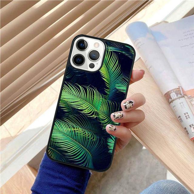 Tropical Palm Trees Leaf Plant Phone Case Cover For iPhone 17 Air 15 16 Pro Max 14 13 12 11 Pro Max Plus Coque