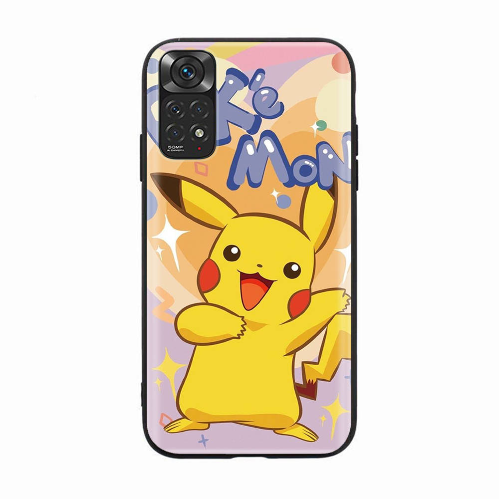 

Чехол K-87 Cute Pikachu Black Sofe для iPhone 16 15 Plus 14 13 Mini 12 11 Pro 8 6 6S SE 5 XR XS Max Realme C30 C33 C32 9I VIVO V29 V27 V23 Y36 iPhone 7 Plus верблюд