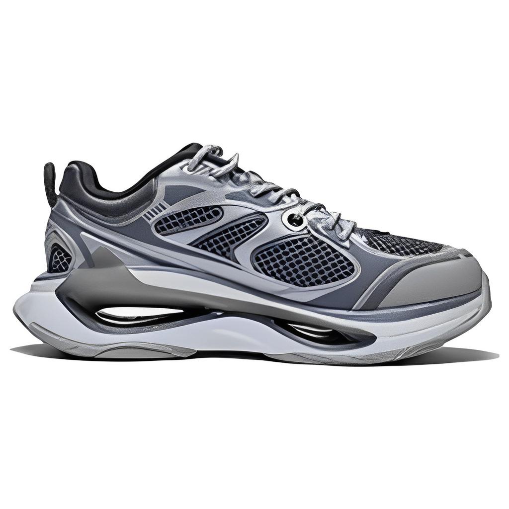 New LiNing Beyond Infinity Anti Slip And Wear Resistant Breathable Low Top Sports Casual Shoes Men's Gray AZGT003-3