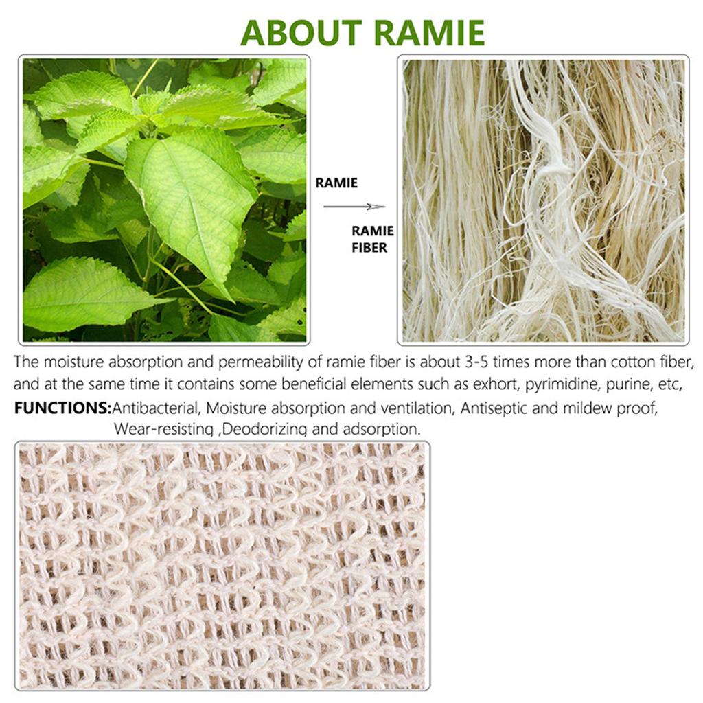 Natural Ramie Soap Bag Foaming Drying Soap Mesh Bath Exfoliating Massage Soap Saver Bag