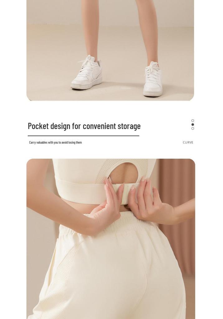 Coole Damen-Lauf- und Yogashorts - Zwei-in-Eins, Anti-Exposure-Design für den Sommer