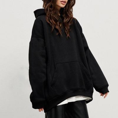 Γυναικείο Oversized Φούτερ Φθινόπωρο Χειμώνας Μονόχρωμο Μεγάλη Τσέπη Μακριά Μανίκια Casual Φαρδύ Μαλακό Ζεστό Γυναικείο Αθλητικό Φούτερ B