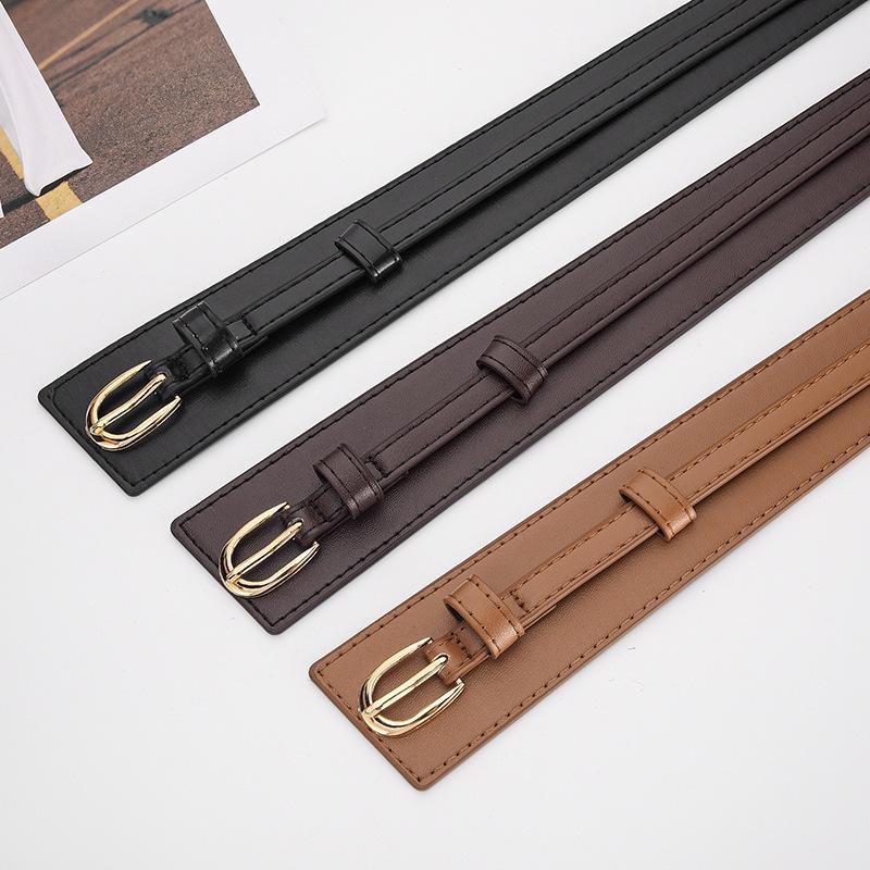 Women's Wide Waist Seal Fashion Premium Belt, Pin Buckle Thin Belt Luxury Versatile Belt