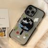 Magnetic Cat Stand Suitable for Apple 16promax Mobile Phone Case IPhone 15 Children's Fun Cartoon Transparent
