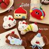 Tengyi Cute Plush Doll Keychain & Brooch: Creative Fun Pendant for Girls' Backpacks & Ornaments