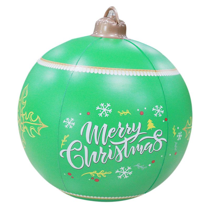 

Yard Christmas ball decoration Inflatable toys fun Christmas atmosphere decoration ball One size зелений