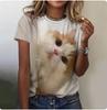 2024 New Women's T-Shirt Cute Puppy Pattern Printed Women's T-Shirt Extra Large Size T-Shirt Summer Ladies