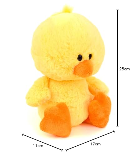 NICI Plush Chick, German-made, Fluffy Animal, Yellow, 17cm W X 11cm D X 25cm H, 4012390910506