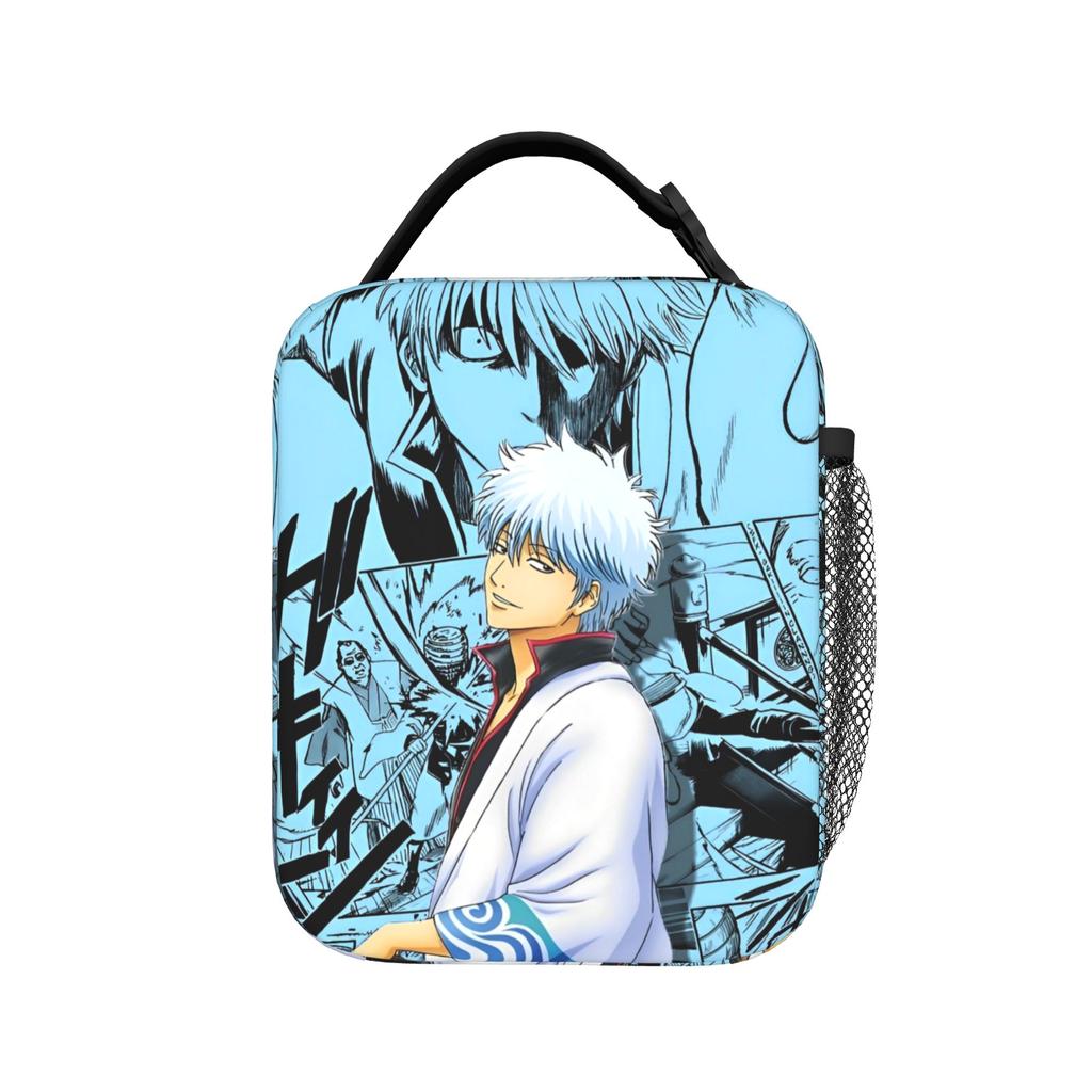 Gintoki's Chaos Yorozuya Insulated Lunch Bag Cooler Bag Reusable,Meal Container Gintama Leakproof Lunch Box Tote Food Bag