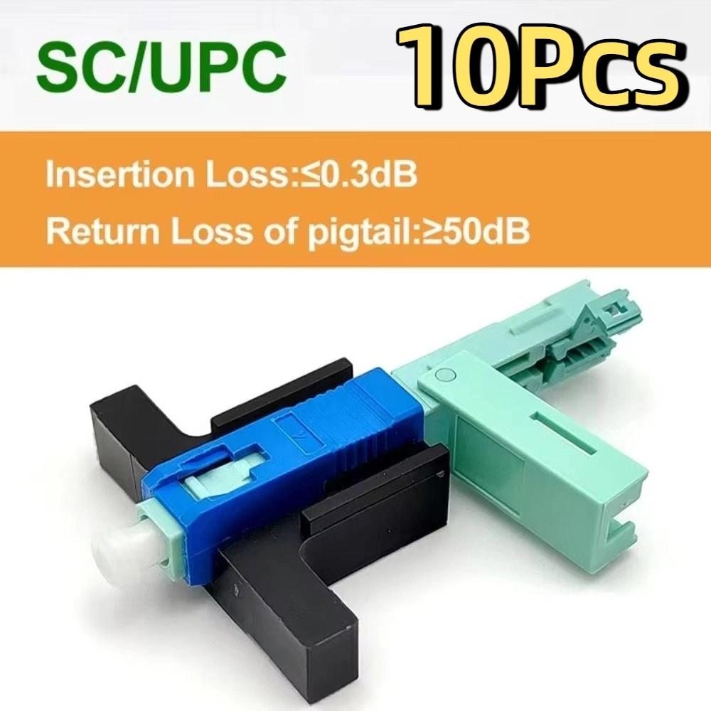 10Pcs Embedded SC UPC Fiber Optic Quick Connector Single-Mode Connector  Telecommunication