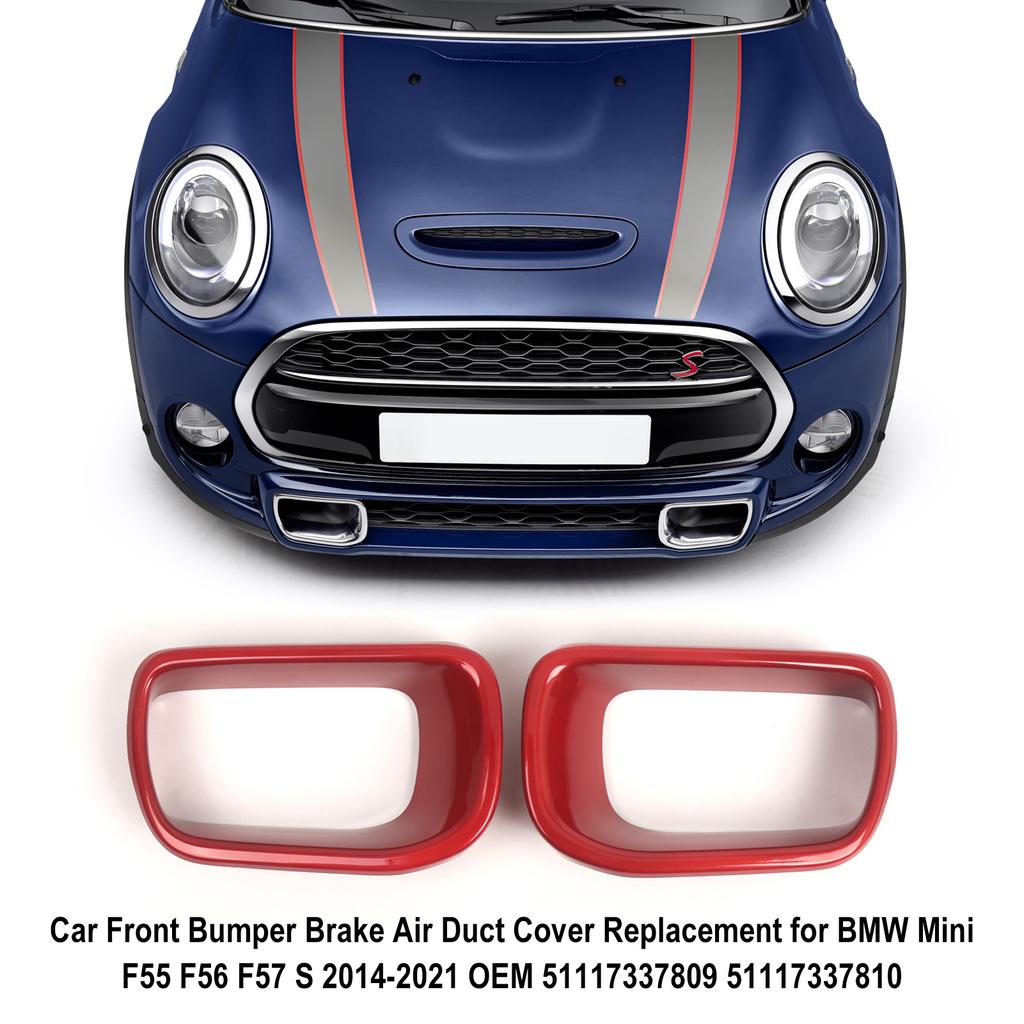 2pcs Car Front Bumper Brake Air Duct Cover Replacement for BMW Mini F55 F56 F57 S 20142021 OEM