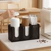 Wall Mounted Coffee Cup Storage Rack Plastic Straw Storage Box Cup Organizer  Office