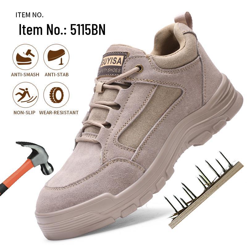 Men's Safety Shoes: Anti-Smash, Anti-Puncture, 4.0MM Kevlar, Comfortable & Lightweight Protection Footwear