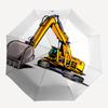 Excavator Theme Automatic Umbrella, Lightweight & Portable, 8 Rib, Perfect for Outdoor Travel, Birthdays, Christmas, Gifts.