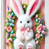 Easter Bunny Egg Door Cover Cute Happy Spring Home Decor Easter Door Decorations for Thanksgiving Birthday Party Offices Home