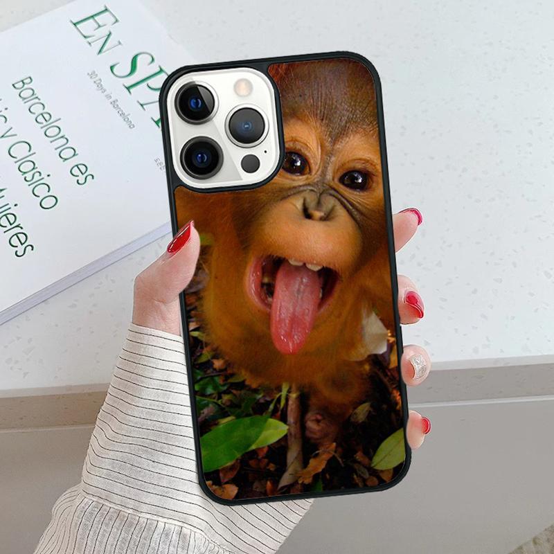 Orangutan Monkey Primates Animal Phone Case cover For iPhone 17 Air 15 16 16e 14 13 12 11 Pro Max Coque For Apple PLUS fundas