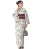 [SOUBIEN] Soubien Yukata 3-Piece Set Floro Women's (YukataHeiko ObiGeta) Free Size Evening Flower Tree X Bordeaux Ykt10129-obs00330
