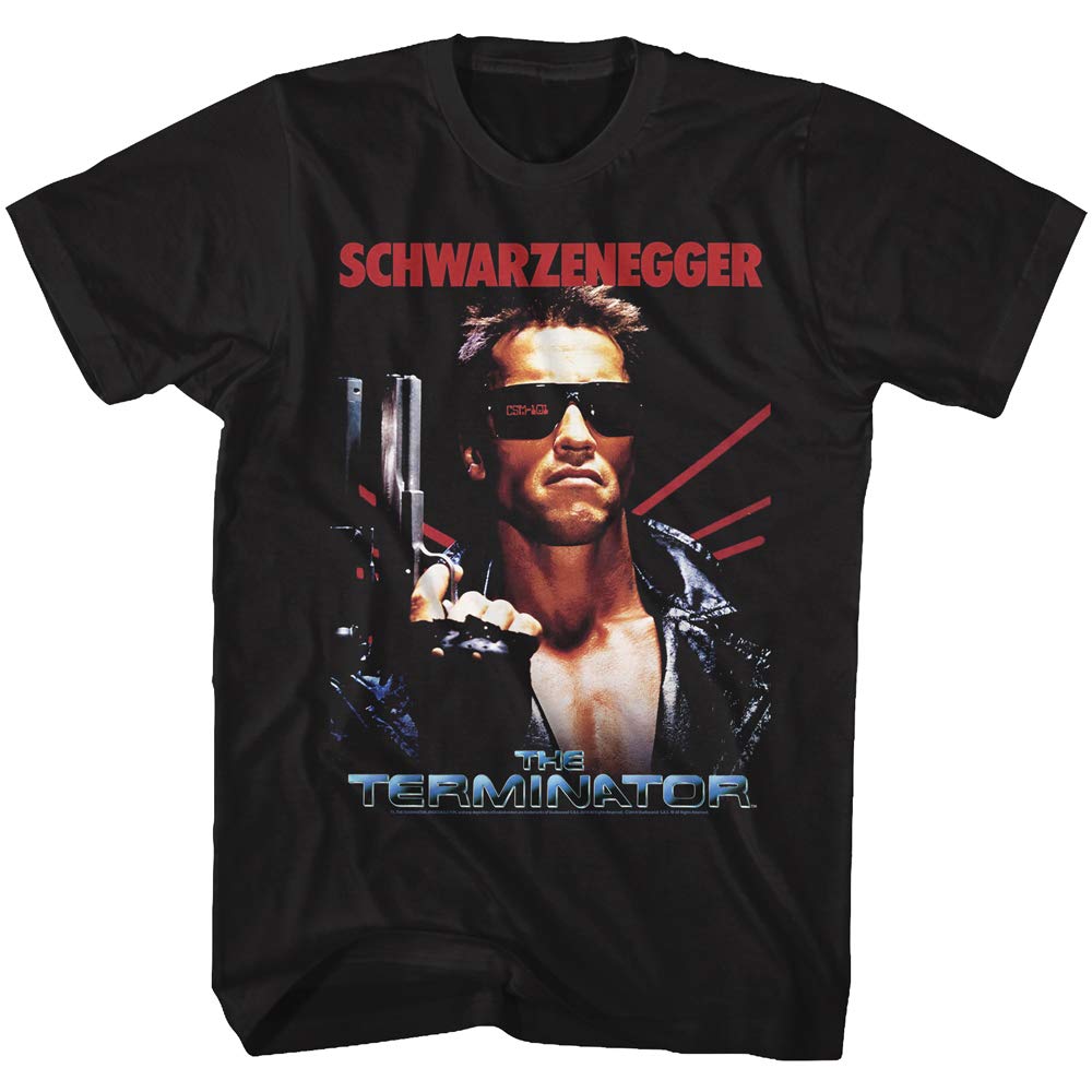 T-shirt Unisex Estiva Terminator con Stampa Retro Film d'Azione Sci-Fi Manica Corta Casual Streetwear Edizione Larga T-shirt