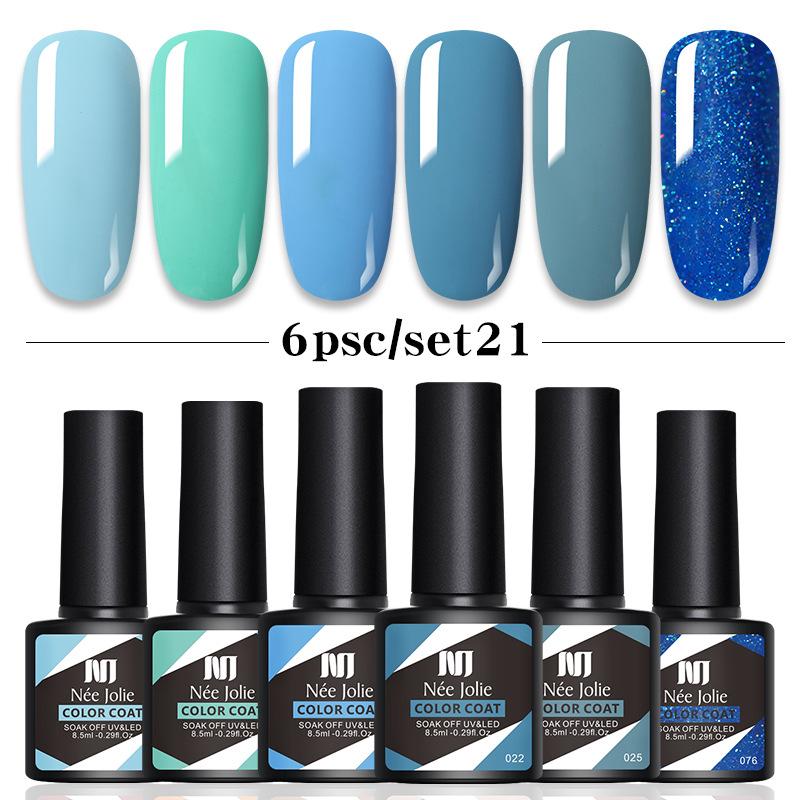 6-Color Nail Polish Glue Set, Popular Color Nail Glue, Phototherapy Nail Polish Glue Can Be Matched Arbitrarily.