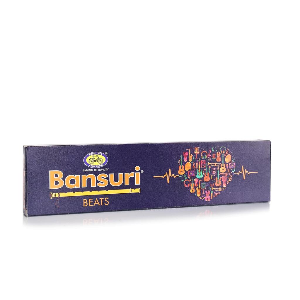 Cycle Pure Bansuri Beats Agarbatti Musk Incense Sticks 100g Pack of 2 for Puja & Relaxation