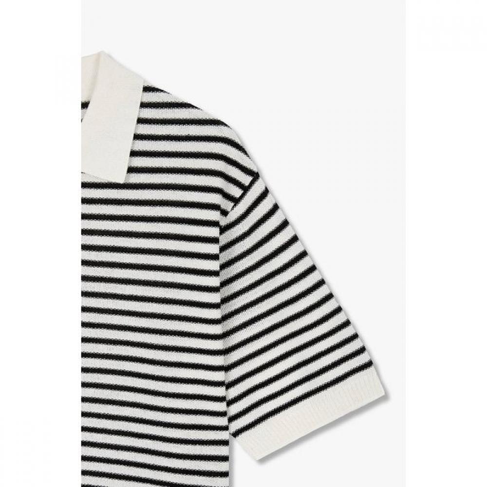 Studio Tomboy Striped Collar Pullover  9176352971 