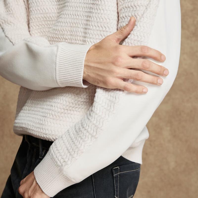 JACK&JONES Men's Embroidered Loose Fit Crew Neck Sweater