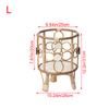 Hollow Flower Stand Hand-Woven Imitation Rattan Plant Tripod Stand Pastoral Flower Baskets Stand Balcony Planter With Wooden Leg