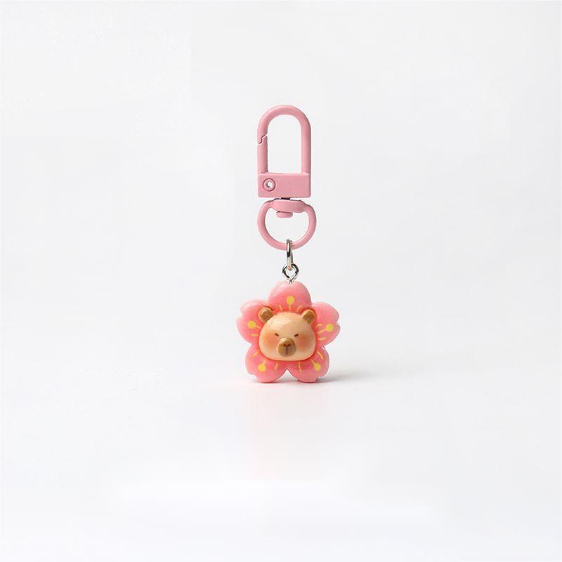 1-10pcs Capybara Keychains Bag Phone Pendant Kapibala Animal Hanging Pendants Men Women Cute Keyring Party Guest Jewelry Gift