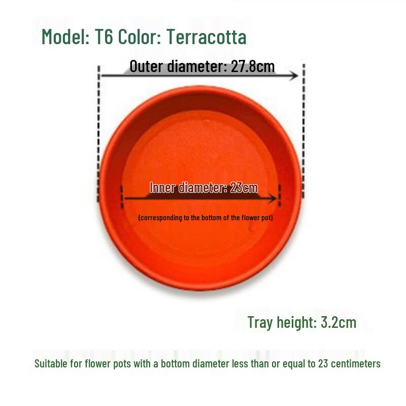 

Thickened Round Terracotta Red Flower Pot Saucer (10-pack)