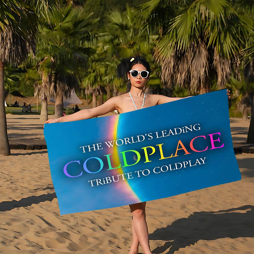 Klassische Pop-Rock-Band C-Coldplay Mikrofaser Bedrucktes Strandtuch Bergsteigen Yoga Strand Schwimmen Laufen Saugfähiges Handtuch