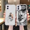 For iPhone 15 16 Pro Max Case For iPhone 11 13 14 Pro Max 13 12 Mini 7 8 XR XS X SE 3 Abstract Line Face Aesthetic Phone Cover