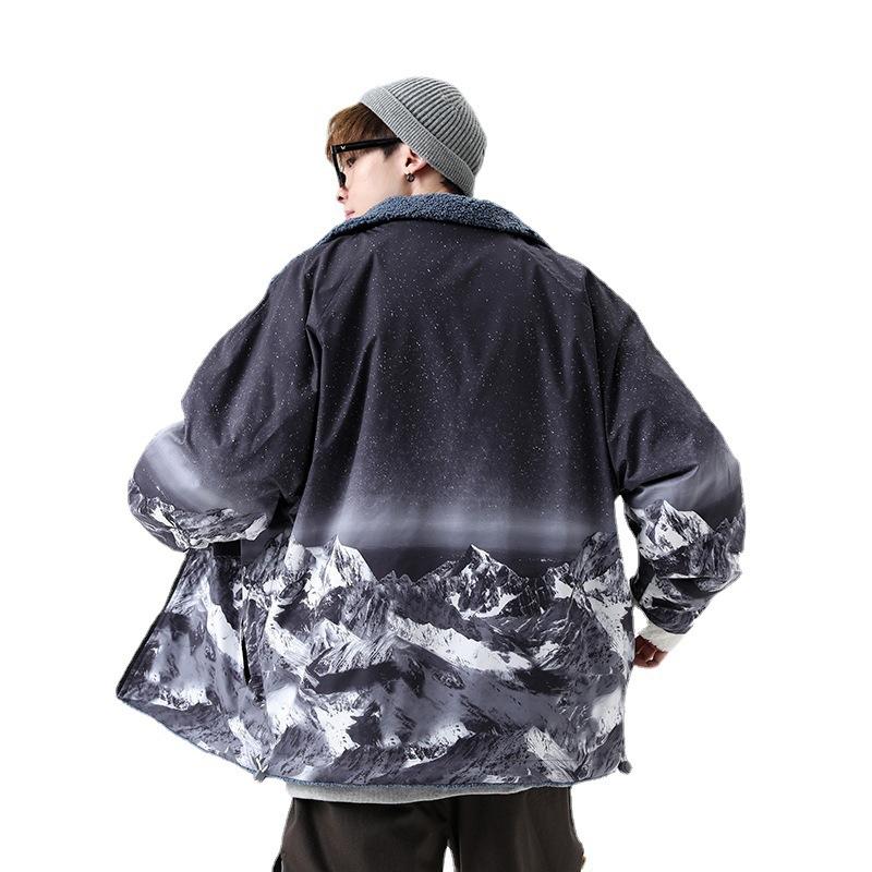 | Ins Trend Loose Casual Small Fresh Two Sides Wear Lamb Wool Coat Men