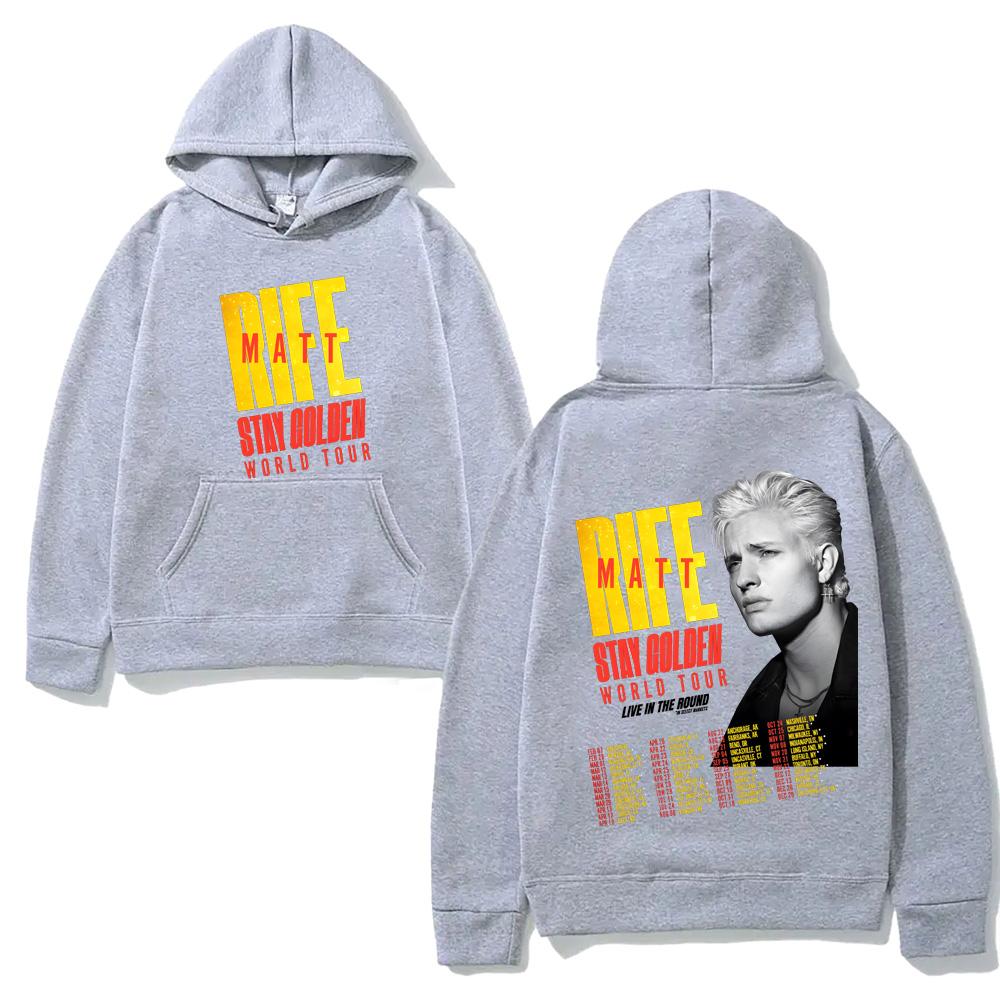 Stay Golden World Tour 2026 Live In The Round Hoodie Matt Rife NEW Hoodie Unisex Comfortable Gothic Clothes Long Sleeve Pullover